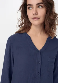 hessnatur Musselin Nachthemd Relaxed PURE COMFORT aus reiner Bio Baumwolle von|Damen Nachtwäsche|Nachtwäsche