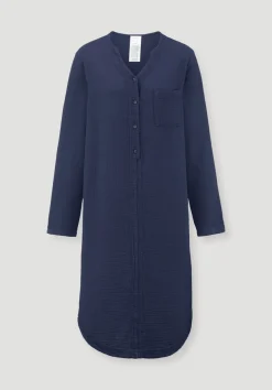 hessnatur Musselin Nachthemd Relaxed PURE COMFORT aus reiner Bio Baumwolle von|Damen Nachtwäsche|Nachtwäsche