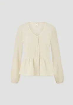hessnatur Musselin Pyjamabluse PURE COMFORT aus reiner Bio-Baumwolle von|Damen Nachtwäsche|Nachtwäsche