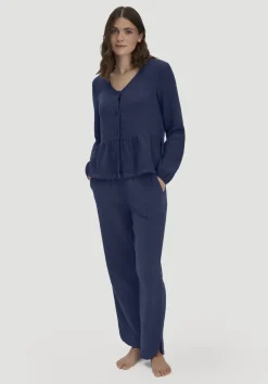 hessnatur Musselin Schlafhose Regular PURE COMFORT aus reiner Bio-Baumwolle von|Damen Nachtwäsche|Nachtwäsche