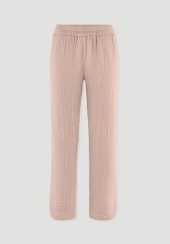 hessnatur Musselin Schlafhose Regular PURE COMFORT aus reiner Bio-Baumwolle von|Damen Nachtwäsche|Nachtwäsche