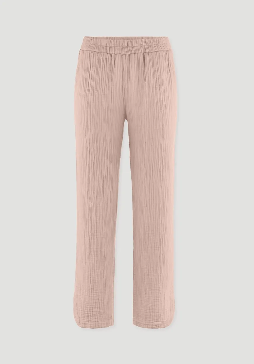 hessnatur Musselin Schlafhose Regular PURE COMFORT aus reiner Bio-Baumwolle von|Damen Nachtwäsche|Nachtwäsche