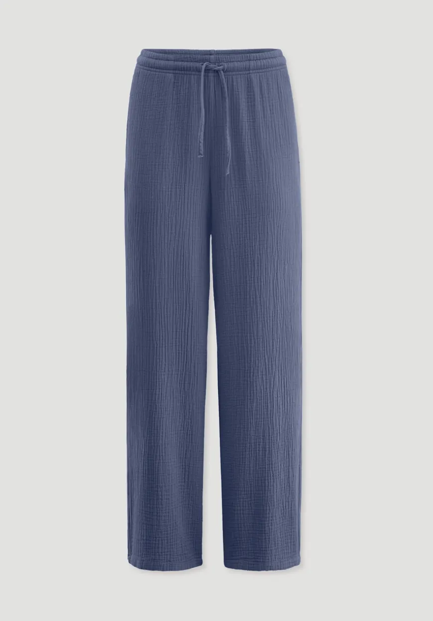hessnatur Musselin Schlafhose Relaxed PURE COMFORT aus reiner Bio-Baumwolle von|Damen Nachtwäsche|Nachtwäsche
