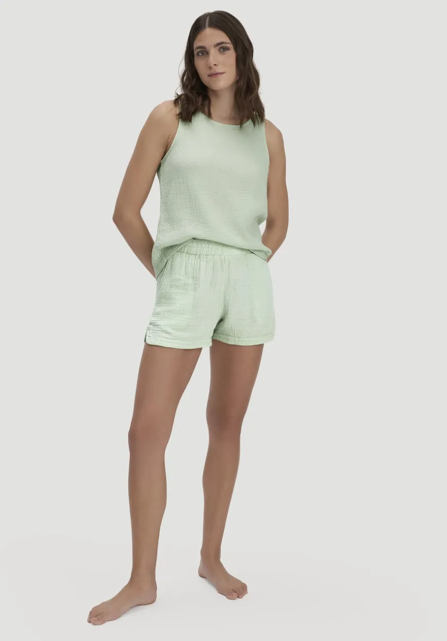 hessnatur Musselin Schlafshorts PURE COMFORT aus reiner Bio-Baumwolle von|Damen Nachtwäsche|Nachtwäsche