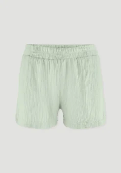 hessnatur Musselin Schlafshorts PURE COMFORT aus reiner Bio-Baumwolle von|Damen Nachtwäsche|Nachtwäsche