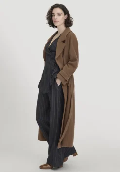 hessnatur Nadelstreifenhose Wide Leg Relaxed aus reiner LENZING™ ECOVERO™ Viskose von|Damen Hosen & Shorts