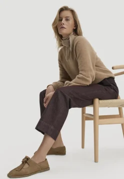 hessnatur Pantolette aus chromfrei gegerbtem Nubuk-Leder von|Damen Schuhe
