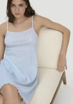hessnatur Pointelle Nachthemd PURE COTTON aus reiner Bio-Baumwolle von|Damen Nachtwäsche|Nachtwäsche