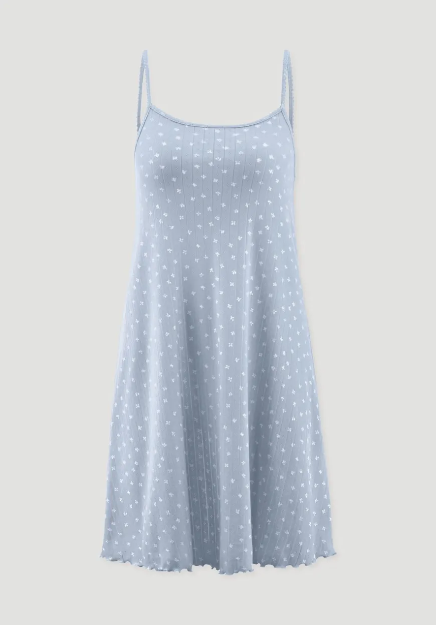 hessnatur Pointelle Nachthemd PURE COTTON aus reiner Bio-Baumwolle von|Damen Nachtwäsche|Nachtwäsche