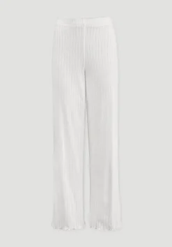hessnatur Pointelle Schlafhose Relaxed PURE COTTON aus reiner Bio-Baumwolle von|Damen Nachtwäsche|Nachtwäsche