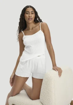 hessnatur Pointelle Schlafshorts PURE COTTON aus reiner Bio-Baumwolle von|Damen Nachtwäsche|Nachtwäsche