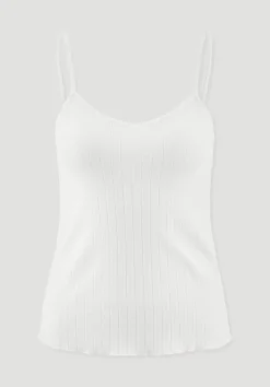 hessnatur Pointelle Spaghetti Top PURE COTTON aus reiner Bio-Baumwolle von|Damen Nachtwäsche|Nachtwäsche
