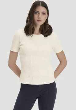 hessnatur Pointelle T-Shirt Regular aus reiner Bio-Baumwolle von|Damen Shirts & Tops