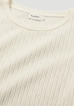 hessnatur Pointelle T-Shirt Regular aus reiner Bio-Baumwolle von|Damen Shirts & Tops