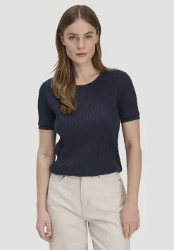 hessnatur Pointelle T-Shirt Regular aus reiner Bio-Baumwolle von|Damen Shirts & Tops