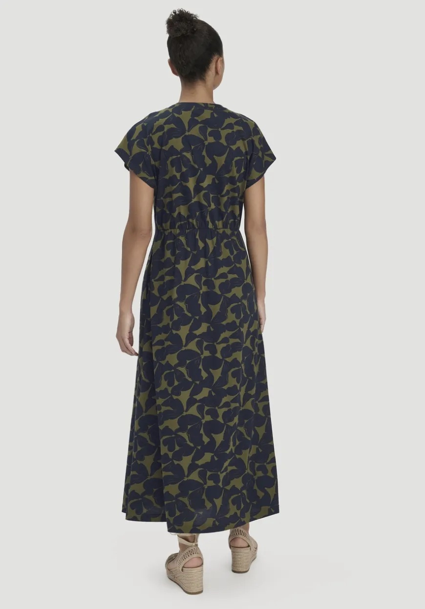 hessnatur Print Jersey Kleid Knöchellang Relaxed aus reiner Bio-Baumwolle von|Damen Kleider & Röcke