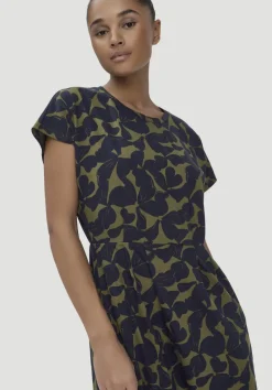 hessnatur Print Jersey Kleid Knöchellang Relaxed aus reiner Bio-Baumwolle von|Damen Kleider & Röcke