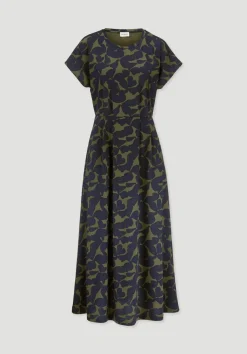 hessnatur Print Jersey Kleid Knöchellang Relaxed aus reiner Bio-Baumwolle von|Damen Kleider & Röcke