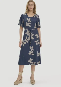 hessnatur Print Jersey Kleid kniebedeckend Slim aus TENCEL™ Lyocell von|Damen Kleider & Röcke