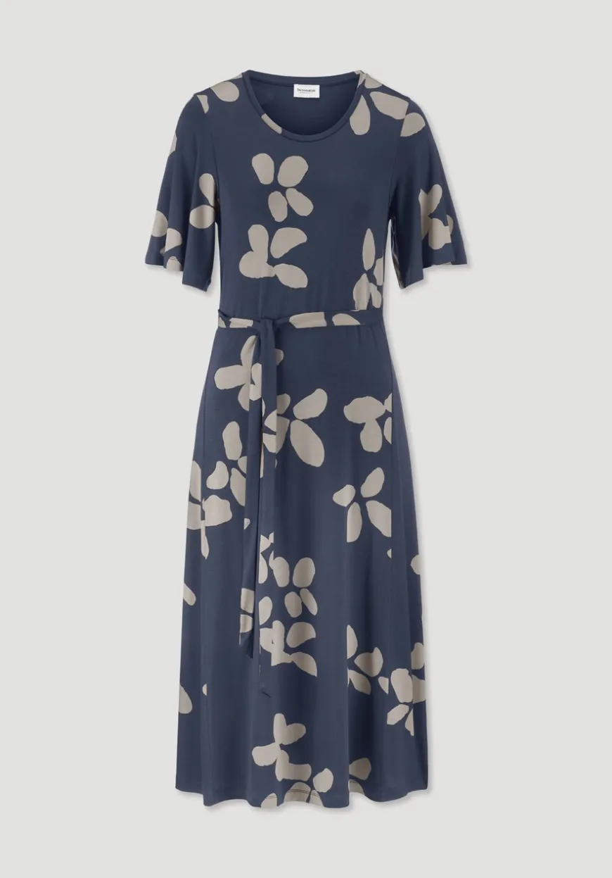 hessnatur Print Jersey Kleid kniebedeckend Slim aus TENCEL™ Lyocell von|Damen Kleider & Röcke