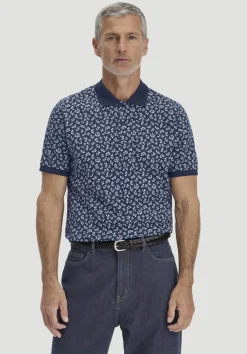 hessnatur Print Piqué Polo Relaxed aus reiner Bio-Baumwolle von|Herren T-Shirts