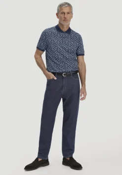 hessnatur Print Piqué Polo Relaxed aus reiner Bio-Baumwolle von|Herren T-Shirts