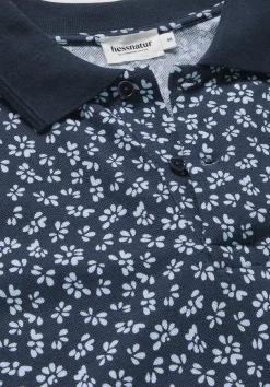 hessnatur Print Piqué Polo Relaxed aus reiner Bio-Baumwolle von|Herren T-Shirts