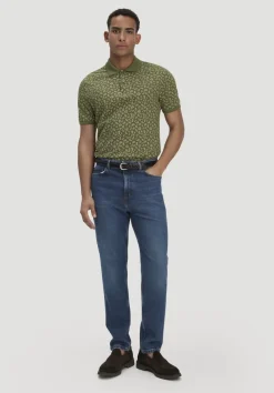 hessnatur Print Piqué Polo Relaxed aus reiner Bio-Baumwolle von|Herren T-Shirts