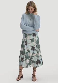 hessnatur Print Rock Midi aus LENZING™ ECOVERO™ Viskose von|Damen Kleider & Röcke
