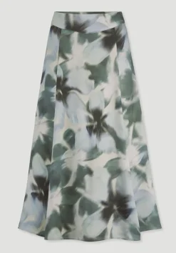 hessnatur Print Rock Midi aus LENZING™ ECOVERO™ Viskose von|Damen Kleider & Röcke
