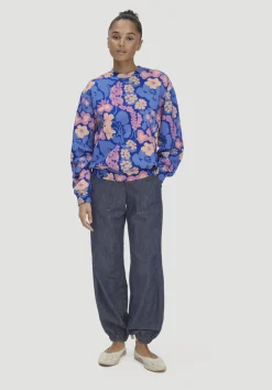 hessnatur Print Sweatshirt Oversize LIV LEE aus reiner Bio-Baumwolle von|Damen Sweatshirts|Sweat