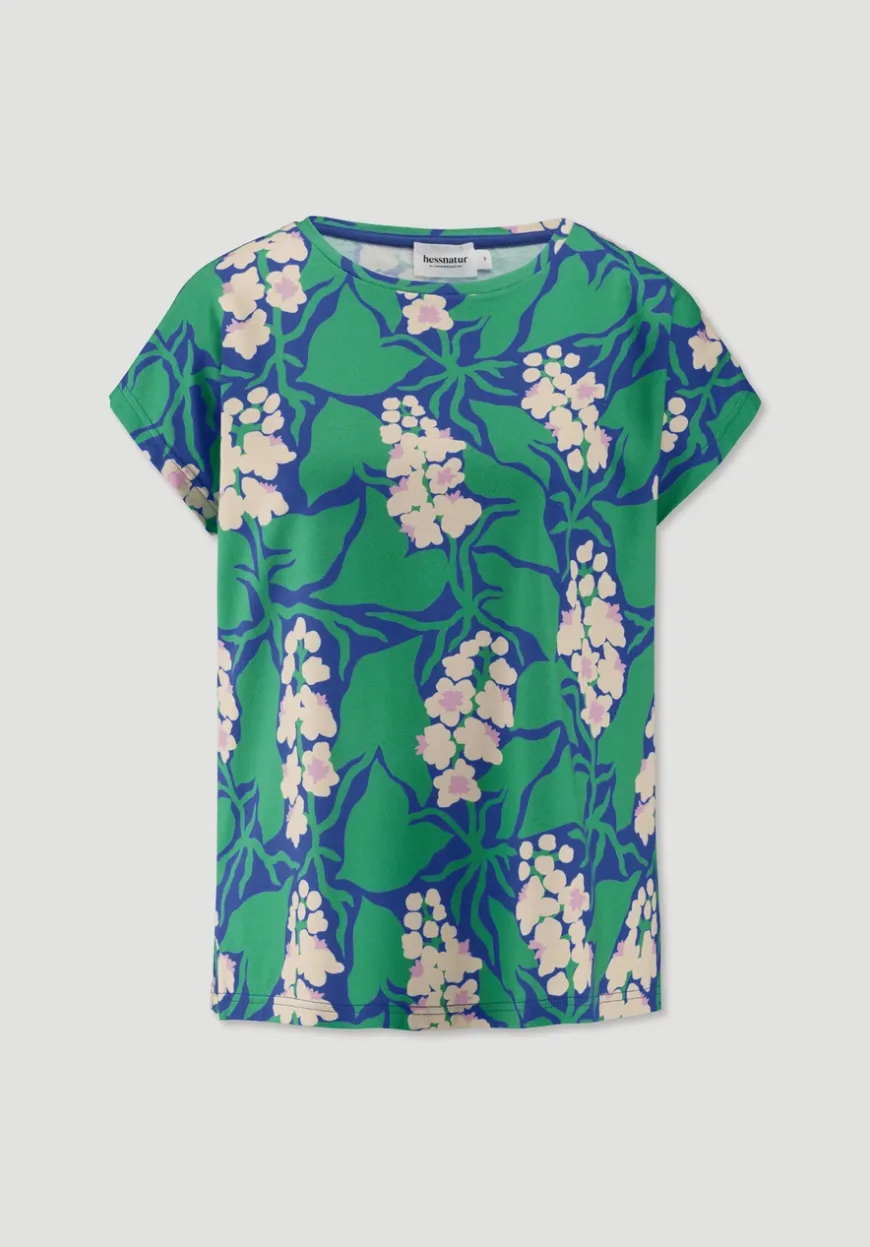 hessnatur Print T-Shirt Oversize LIV LEE aus reiner Bio-Baumwolle von|Damen Shirts & Tops