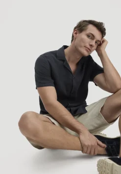 hessnatur Resort Hemd Kurzarm Regular aus reinem Leinen von|Herren Hemden
