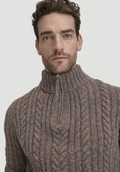 hessnatur Rhön Strick Troyer Regular aus regionaler Schurwolle von|Herren Pullover