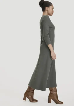hessnatur Rib Kleid Midi Slim aus Bio-Baumwolle von|Damen Kleider & Röcke