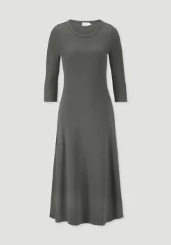 hessnatur Rib Kleid Midi Slim aus Bio-Baumwolle von|Damen Kleider & Röcke