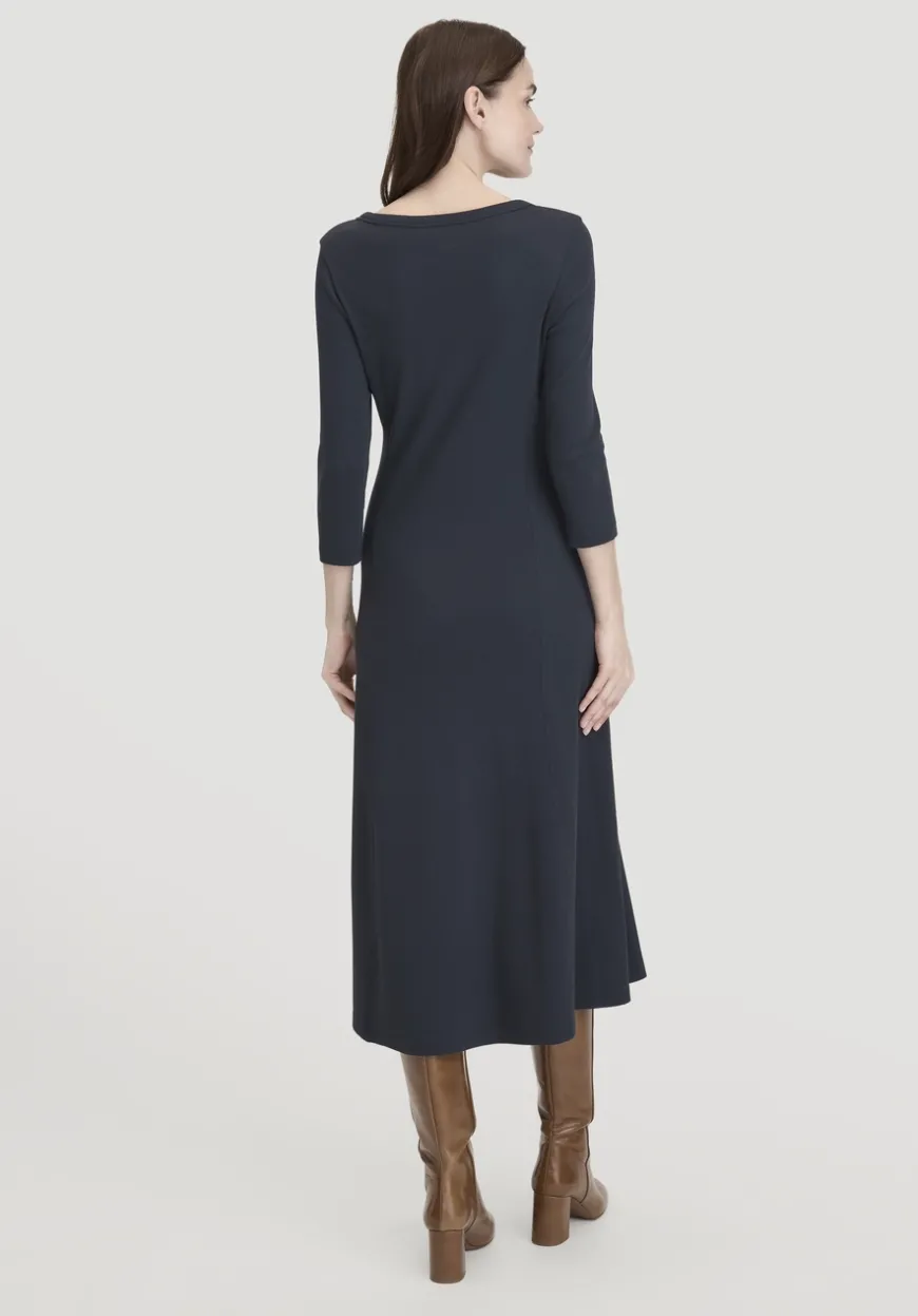 hessnatur Rib Kleid Midi Slim aus Bio-Baumwolle von|Damen Kleider & Röcke