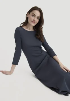 hessnatur Rib Kleid Midi Slim aus Bio-Baumwolle von|Damen Kleider & Röcke