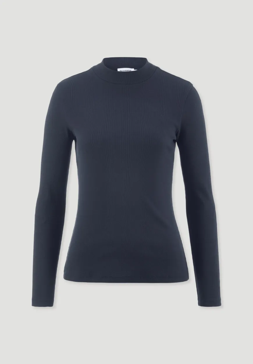 hessnatur Rib Longsleeve Slim aus Bio-Baumwolle von|Damen Shirts & Tops