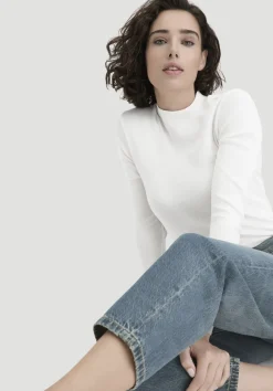 hessnatur Rib Longsleeve Slim aus Bio-Baumwolle von|Damen Shirts & Tops