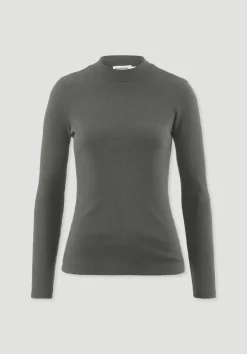 hessnatur Rib Longsleeve Slim aus Bio-Baumwolle von|Damen Shirts & Tops