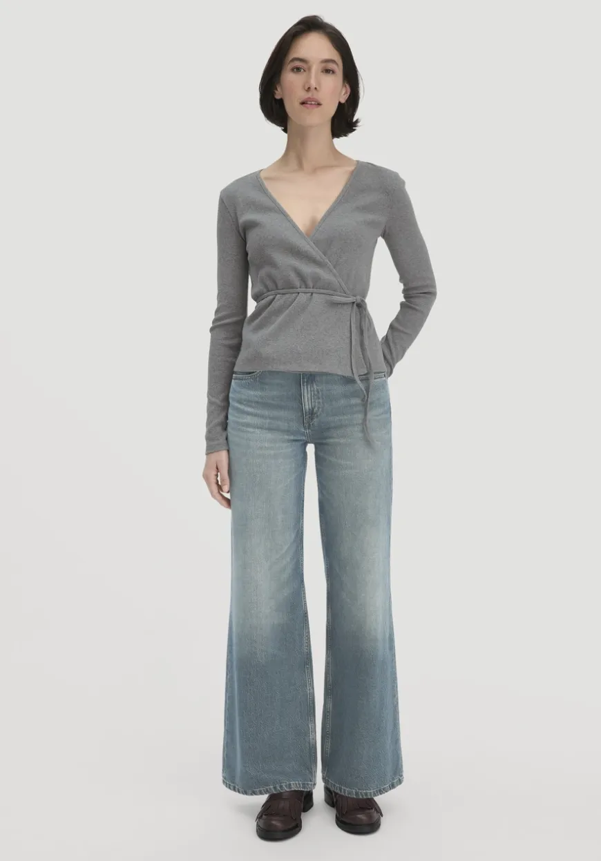 hessnatur Rib Longsleeve Slim aus Bio-Baumwolle von|Damen Shirts & Tops