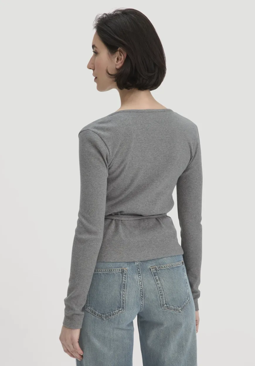 hessnatur Rib Longsleeve Slim aus Bio-Baumwolle von|Damen Shirts & Tops