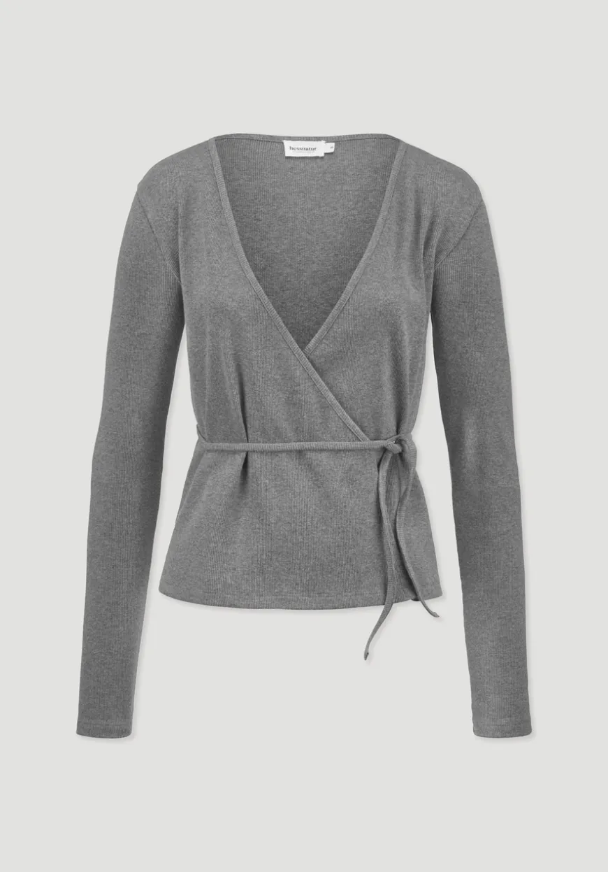hessnatur Rib Longsleeve Slim aus Bio-Baumwolle von|Damen Shirts & Tops