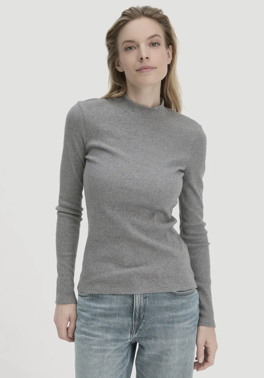 hessnatur Rib Longsleeve Slim aus Bio-Baumwolle von|Damen Shirts & Tops