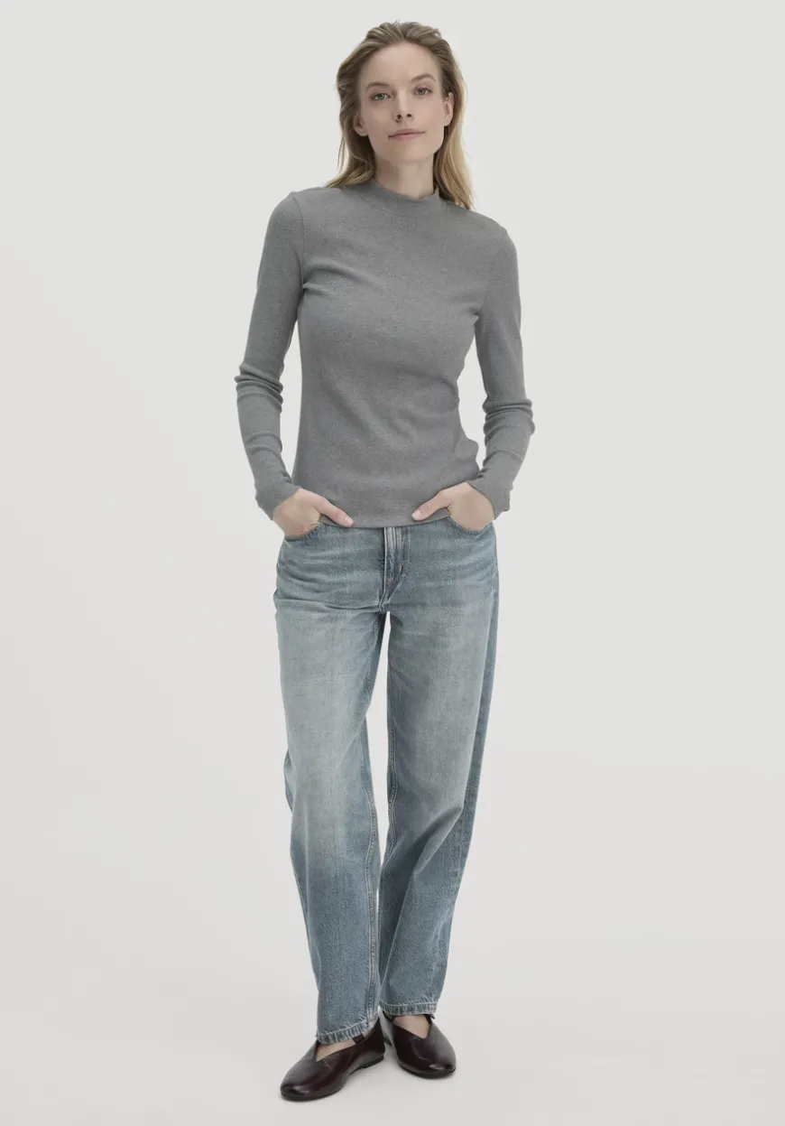 hessnatur Rib Longsleeve Slim aus Bio-Baumwolle von|Damen Shirts & Tops