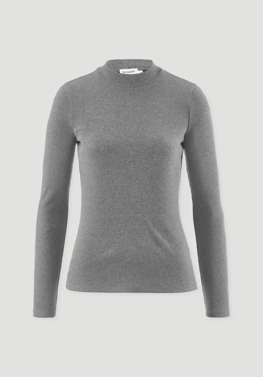 hessnatur Rib Longsleeve Slim aus Bio-Baumwolle von|Damen Shirts & Tops