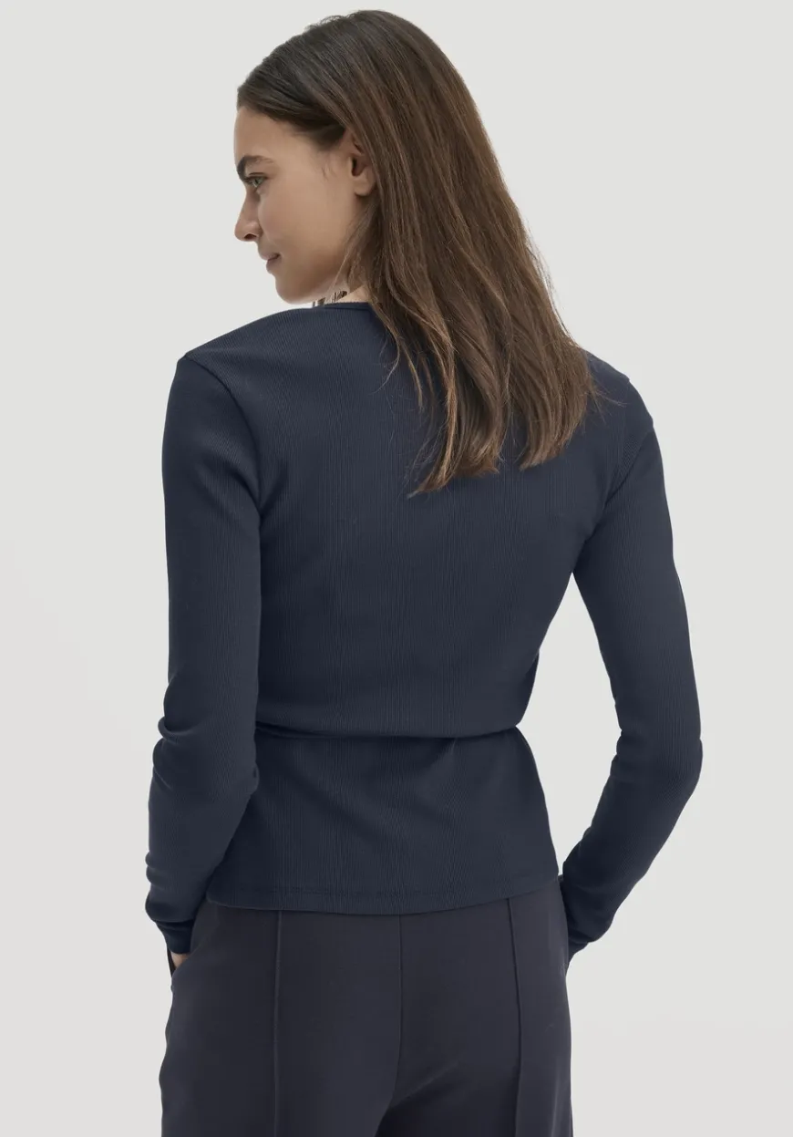 hessnatur Rib Longsleeve Slim aus Bio-Baumwolle von|Damen Shirts & Tops