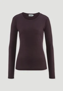 hessnatur Rib Shirt Slim aus Bio-Merinowolle und TENCEL™ Lyocell von|Damen Shirts & Tops