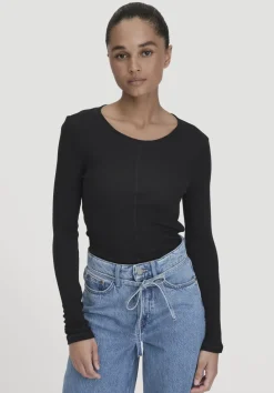 hessnatur Rib Shirt Slim aus Bio-Merinowolle und TENCEL™ Lyocell von|Damen Shirts & Tops
